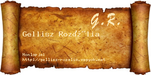 Gellisz Rozália névjegykártya